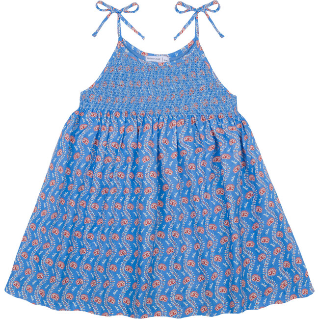 Girls Blue Primrose Smocked Dress