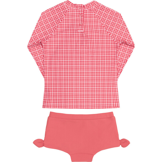 Girls Poppy Gingham Tie-Knot Rashguard Set - Two Pieces - 5