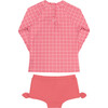 Girls Poppy Gingham Tie-Knot Rashguard Set - Two Pieces - 5