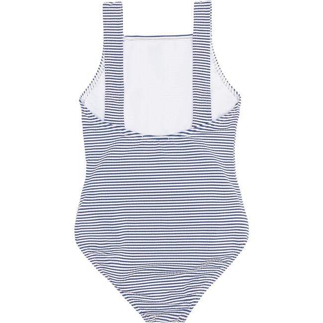 Girls Harbor Stripe Tie-Front One Piece - One Pieces - 6