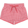 Boys Poppy Gingham Boardie - Swim Trunks - 1 - thumbnail