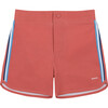 Boys Poppy Red Board Short - Swim Trunks - 1 - thumbnail