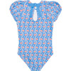 Girls Blue Primrose Puff Sleeve One Piece - One Pieces - 5