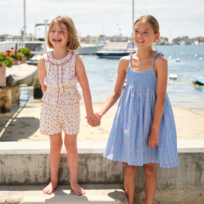 Girls Blue Primrose Smocked Dress - Dresses - 3