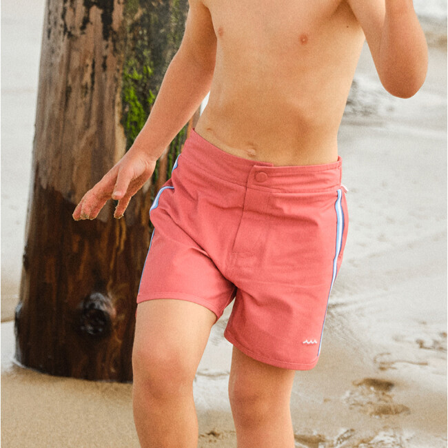 Boys Poppy Red Board Short - Swim Trunks - 3