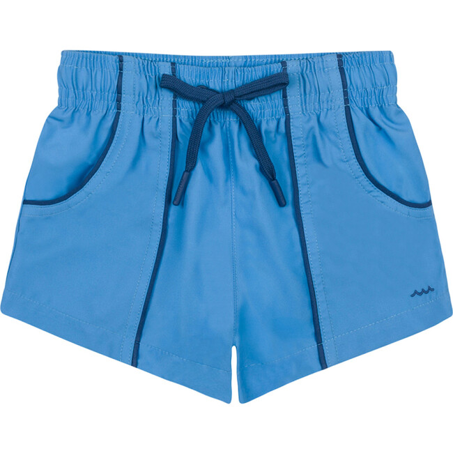 Boys Balboa Blue Panelled Boardie