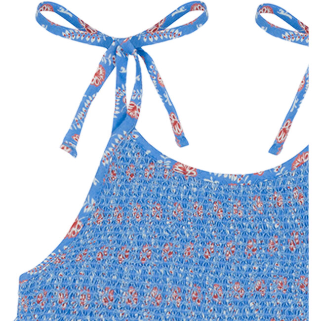 Girls Blue Primrose Smocked Dress - Dresses - 6