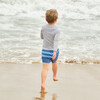 Boys Newport Navy Colorblock Boardie - Swim Trunks - 5