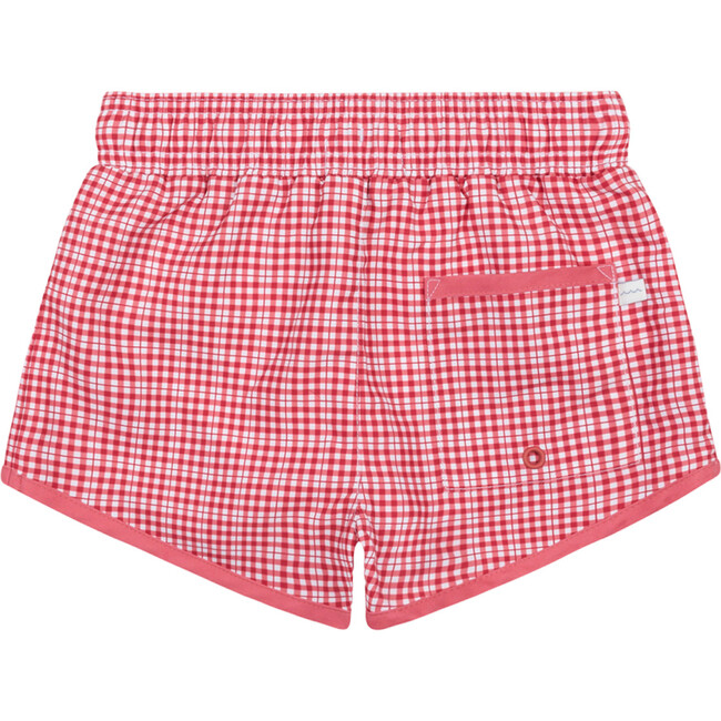 Boys Poppy Gingham Boardie - Swim Trunks - 6