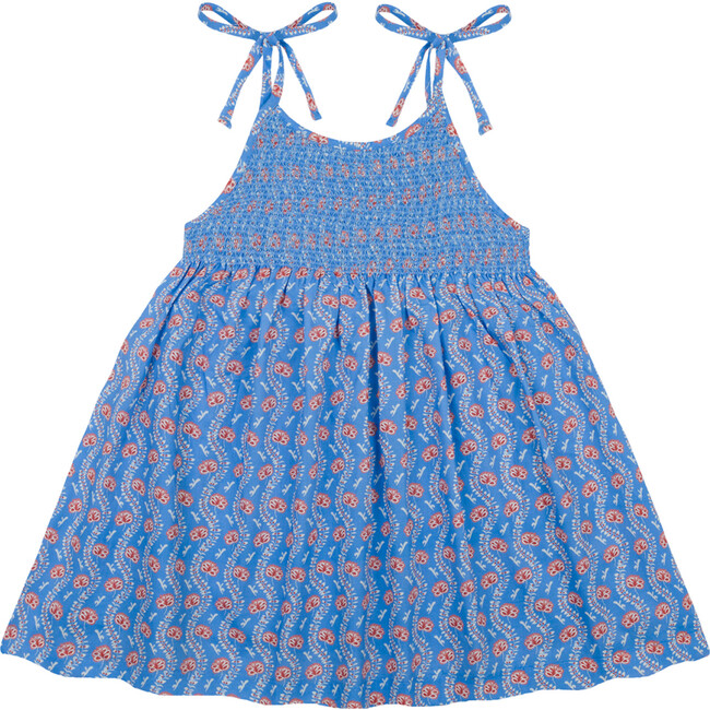 Girls Blue Primrose Smocked Dress - Dresses - 7