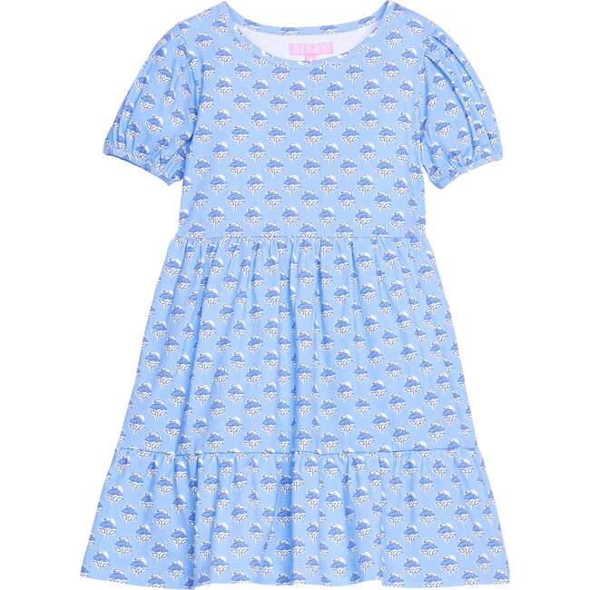 Smita Dress, Cornflower Block Print