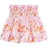 Shirred Circle Skirt, Lisle Saffron Floral - Skirts - 1 - thumbnail
