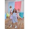 Swing Dress, Blue Crinkle Stars - Dresses - 3