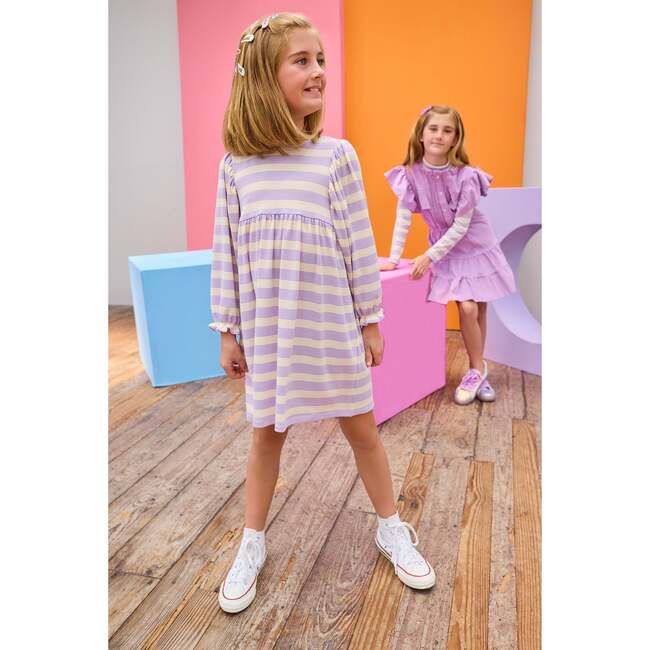 Rugby Dress, Lavender Multi Stripe - Dresses - 2