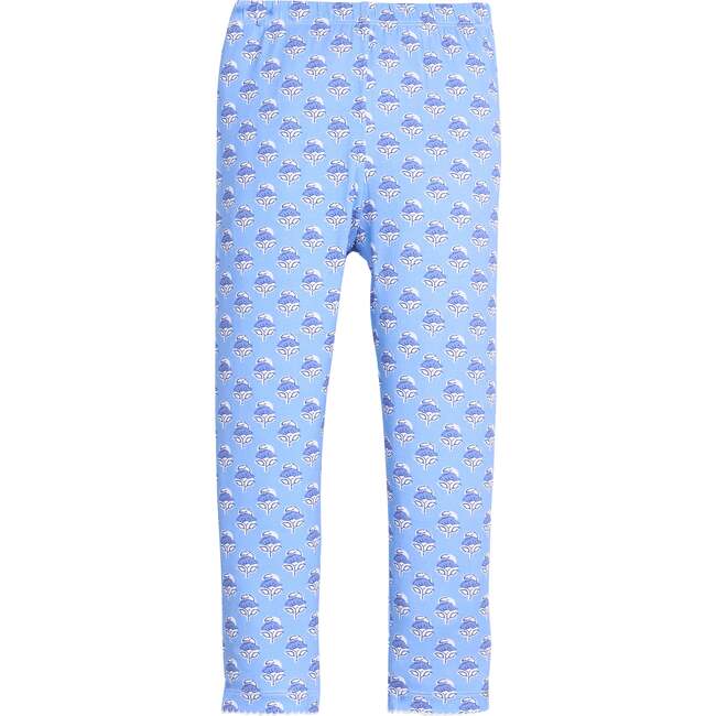 Leggings, Cornflower Block Print