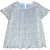 Crinkle Top, Blue Crinkle Stars - Blouses - 1 - thumbnail