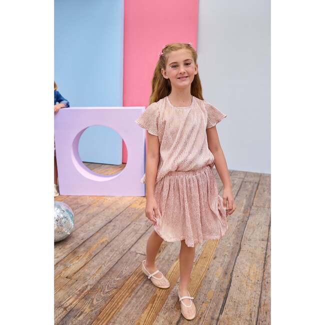 Circle Skort, Pink Crinkle Stars - Skirts - 3