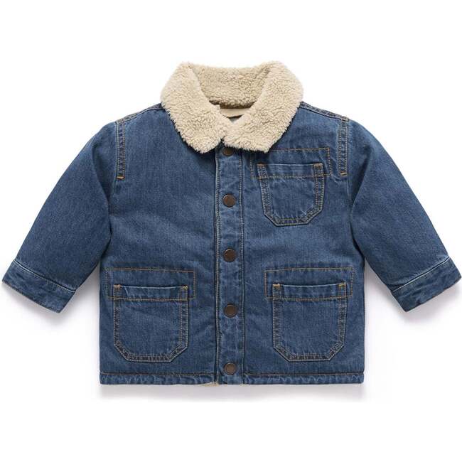 Denim Sherpa Jacket Mid Denim