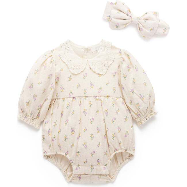 Gathered Bodysuit & Headband Primrose Print