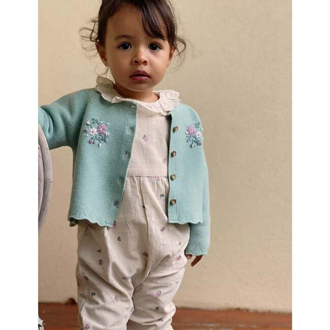 Embroidered Corduroy Romper Orchard Broderie - Rompers - 2