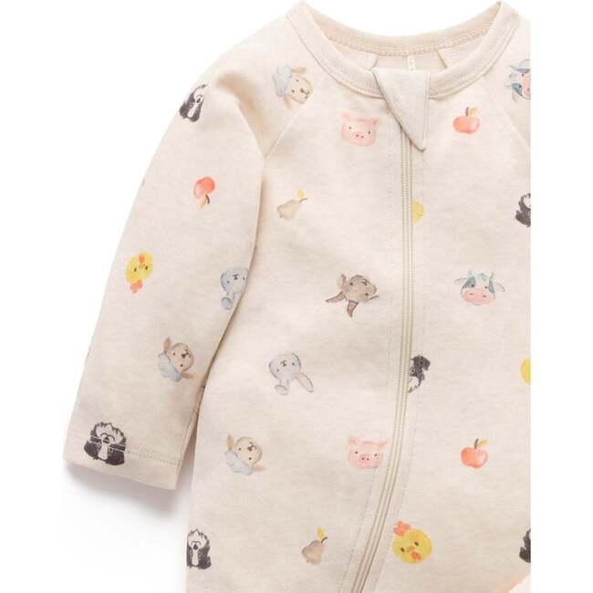Printed Zip Growsuit Pack Farm Animals Print - Rompers - 4
