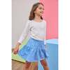 Sally Skort, Cornflower Block Print - Skirts - 3
