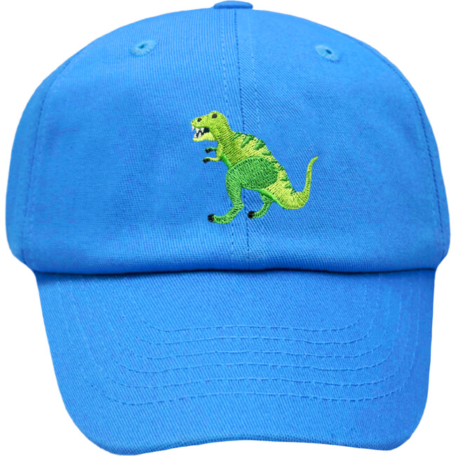 T-Rex Dinosaur Baseball Hat, Blue - Hats - 1
