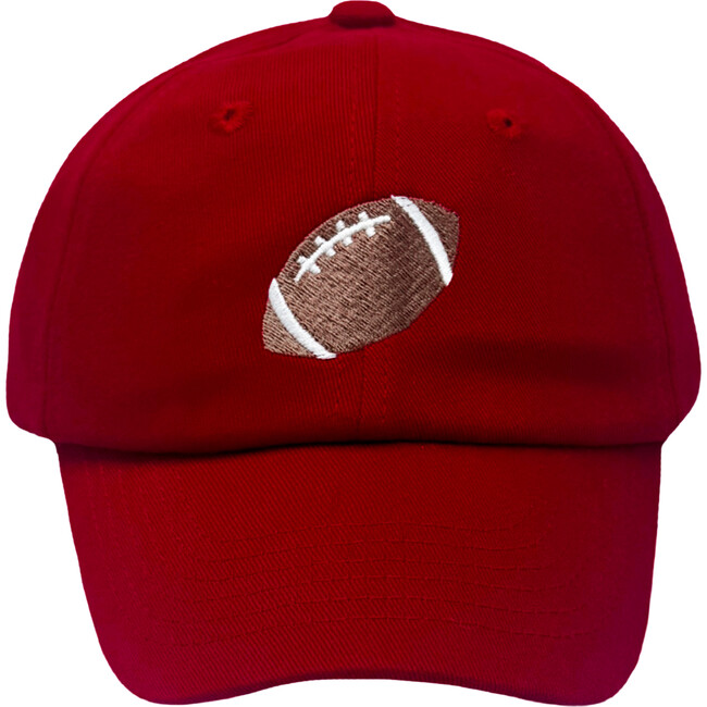 Football Bow Baseball Hat, Red