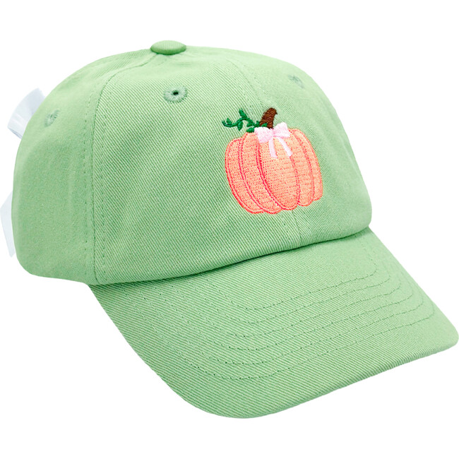 Pumpkin Bow Baseball Hat, Green