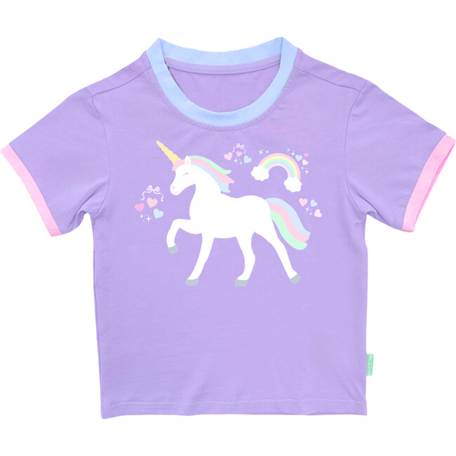 Rainbow Unicorn Sparkle T-Shirt, Purple