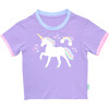 Rainbow Unicorn Sparkle T-Shirt, Purple - T-Shirts - 1 - thumbnail