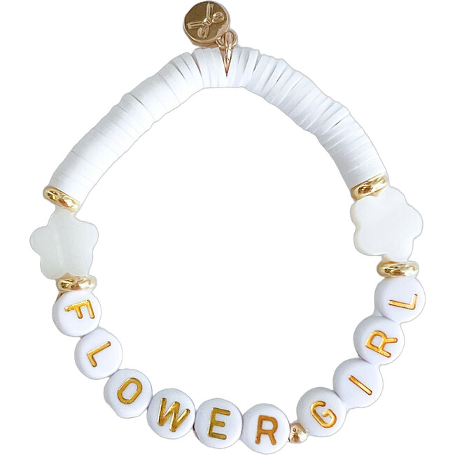 Flower Girl Bracelet, White