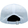 Football Seersucker Baseball Hat, Blue/White - Hats - 2
