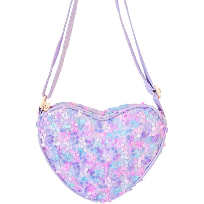Mermaid Sparkle Heart Purse, Purple