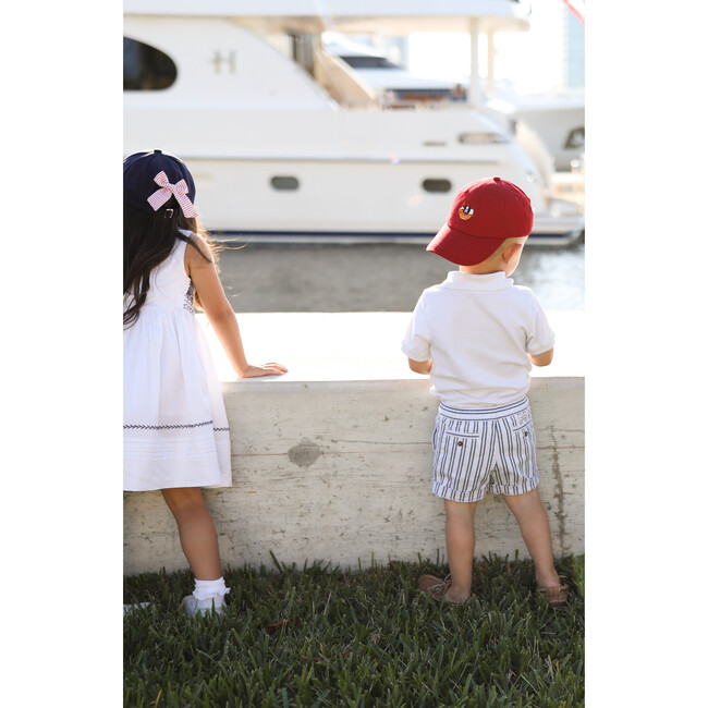 Pirate Ship Baseball Hat, Red - Hats - 2