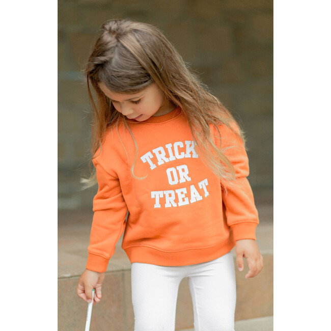 Trick-or-Treat Halloween Sweatshirt, Orange - Sweatshirts - 3