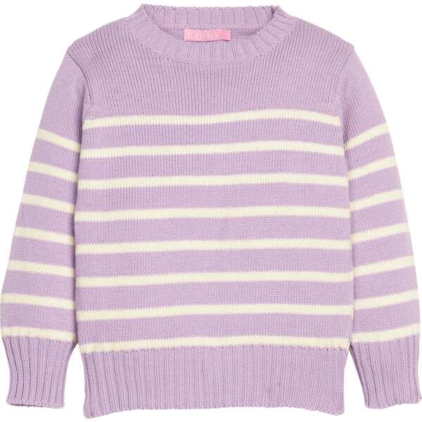 Striped Sweater, Lavender BISBY Sweaters Maisonette