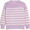 Striped Sweater, Lavender - Sweaters - 1 - thumbnail