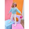 Striped Sweater, Aqua - Sweaters - 2