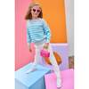 Striped Sweater, Aqua - Sweaters - 3