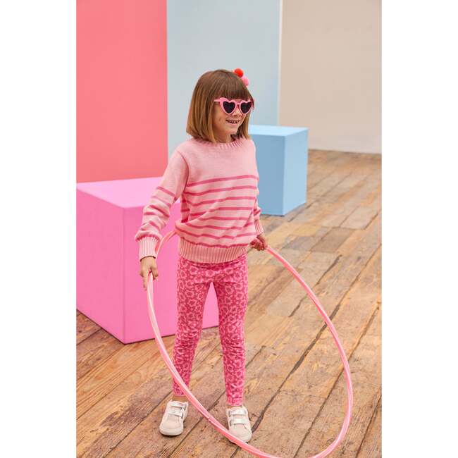Striped Sweater, Pink - Sweaters - 4