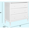 Jenny Lind Spindle 3-Drawer Dresser, White - Dressers - 5