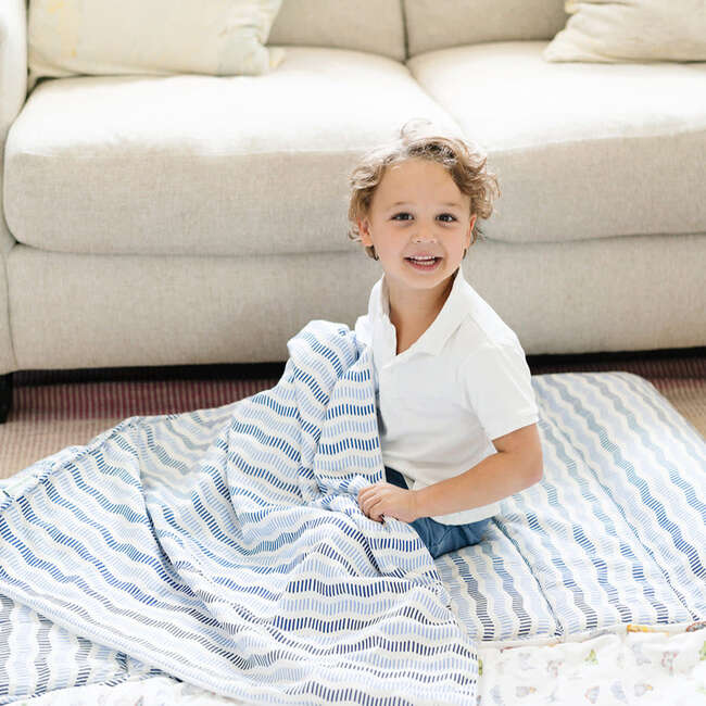 The Blue Wave Nap Mat, Blue - Nap Mats - 5