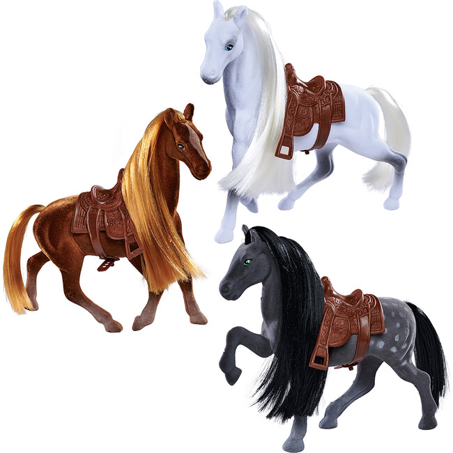 Horse Set: Flocked -3pc