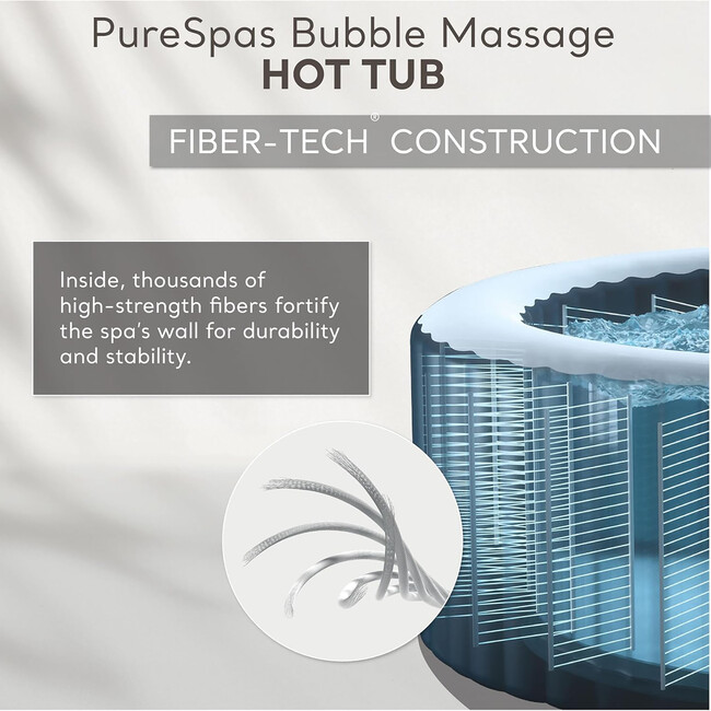 PureSpa: Sahara Tan Inflatable Hot Tub Set - 4 Person - Water Toys - 4