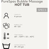 PureSpa: Sahara Tan Inflatable Hot Tub Set - 4 Person - Water Toys - 6