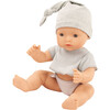 Maxi Aquini To Dress: 16.5" Bath Doll - Grey Stripe - Dolls - 1 - thumbnail