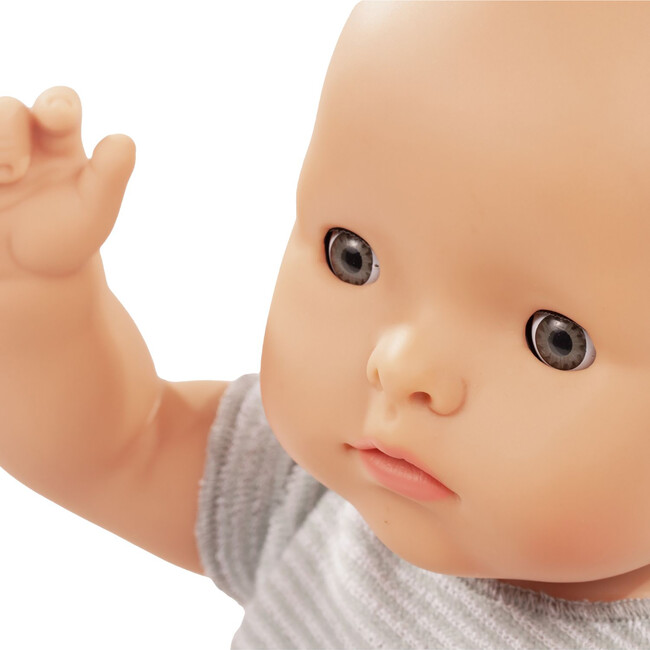 Maxi Aquini To Dress: 16.5" Bath Doll - Grey Stripe - Dolls - 2