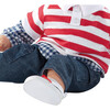 Muffin: 13" Soft Doll - Boy Red & Blue Outfit - Dolls - 5