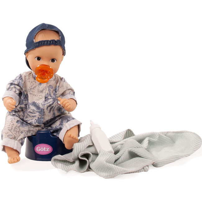 Little Aquini: 12" Drink & Wet Bath Doll - Boy Navy